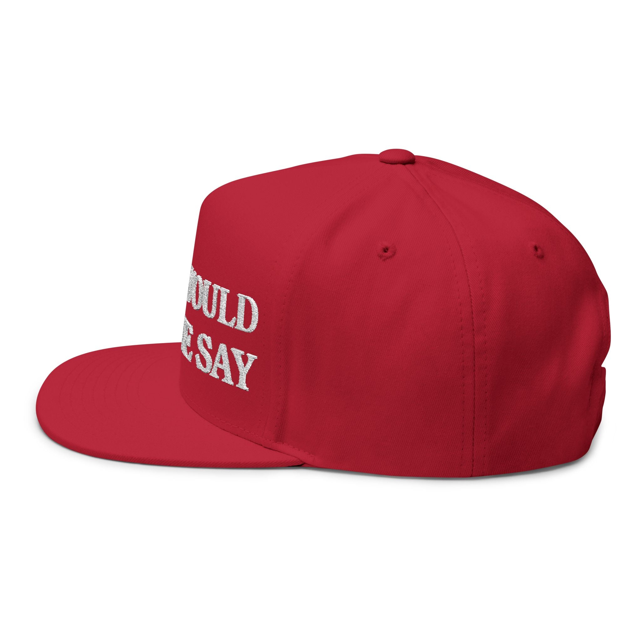 What Would Charlie Say - Embroidered Flat Bill Cap